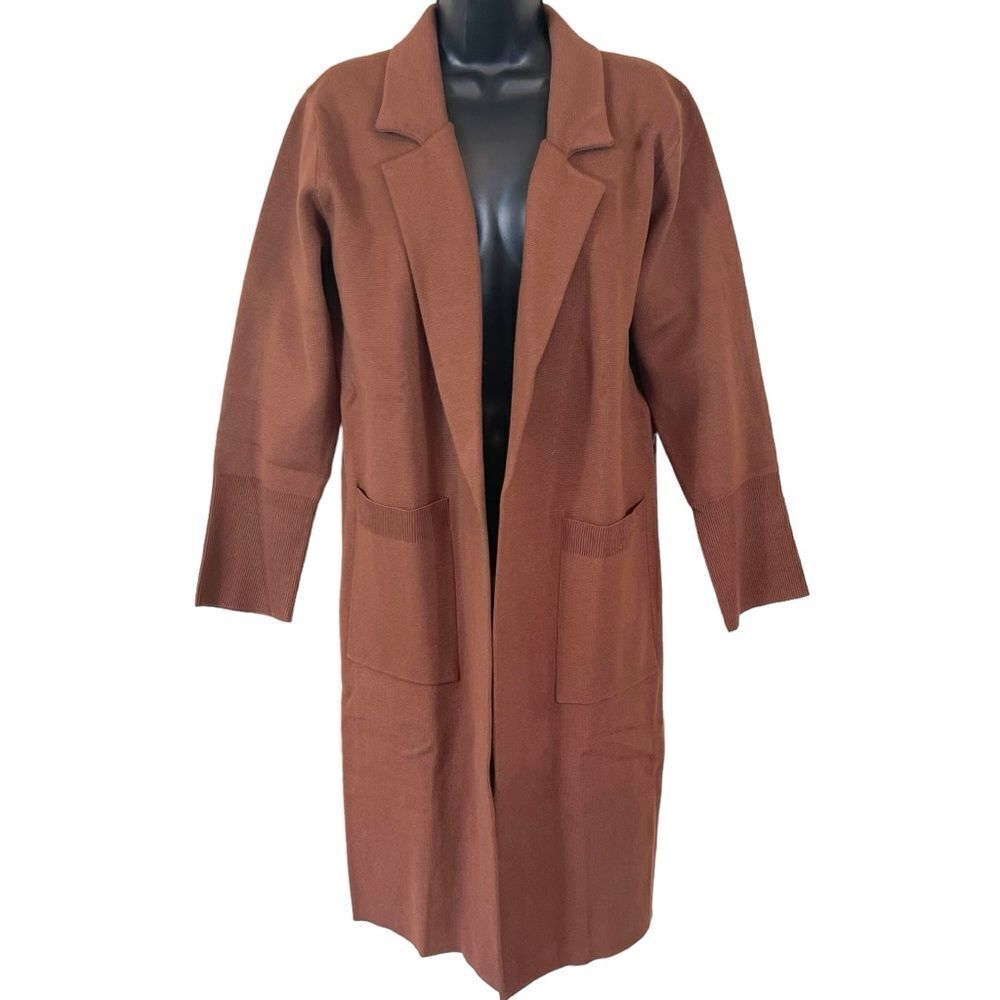 ANRABESS OPEN FRONT KNIT LONG SLEEVE LAPEL CASUAL SOLID SWEATER CARDIGAN JACKET